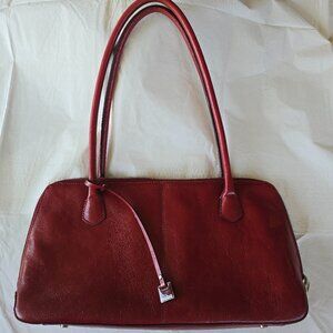 HOBO Deep Red Leather Satchel